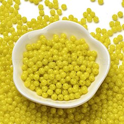 Непрозрачные цветные стеклянные бусины SEED-C001-02B-15