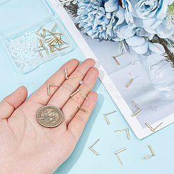 30 шт. латунные серьги-гвоздики&nbsp;KK-BC0009-06