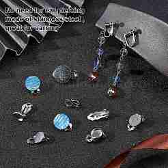 36 шт. 9 шт. фурнитуры для сережек-клипс из нержавеющей стали 304&nbsp;STAS-SC0003-70