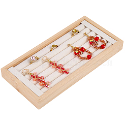 2 шт. 2-х цветные прямоугольные деревянные подносы с бархатным покрытием для колец ODIS-BBC0001-04