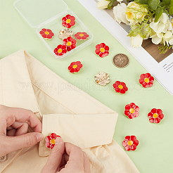 16 Stück Anstecknadel mit Blumenmuster aus Zinklegierung und Emaille für Rucksackkleidung&nbsp;JEWB-FG0001-76