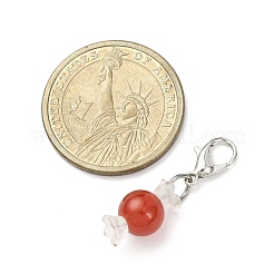 6 шт. стеклянные подвески в виде конфет&nbsp;HJEW-JM04363-01