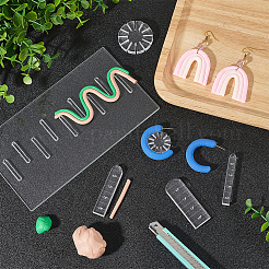 Путеводитель по серьгам-шармам из полимерной глины в форме снежинки и арки TOOL-BC0002-33