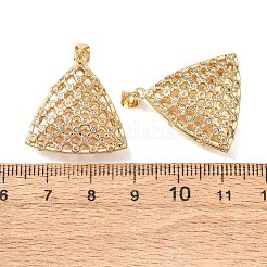 Pendenti in zirconi cubici trasparenti in micro pavè di ottone&nbsp;KK-B184-01G-12
