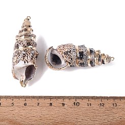 Colgantes grandes de concha espiral natural galvanizada&nbsp;SSHEL-N042-18