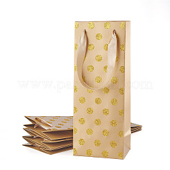 Papier-Wellenpunkt-Glitzerpulver-Tragetaschen zur Aufbewahrung&nbsp;ABAG-TAC0035-15C