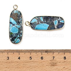 Pendentifs en jaspe impérial synthétique teint&nbsp;GG-CBAA20A-05G-01