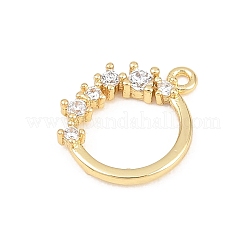 Pendentifs en laiton zircon cubique transparent&nbsp;KK-D225-14G-02