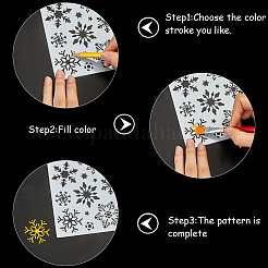 6 шт. 3 стиля рождественская тематика пластиковые выдолбленные трафареты для рисования шаблоны DIY-GF0009-92