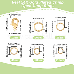 290 шт. 5 стиля стойки с покрытием из латуни соединительные кольца&nbsp;KK-BBC0017-95