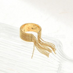 Кольца-манжеты из нержавеющей стали 304 с круглыми кисточками для женщин&nbsp;LS-RJEW-U039-03G