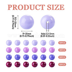 40 pz 4 colori perline acriliche opache&nbsp;MACR-TA0002-97B