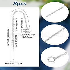 4 пара сережек из нержавеющей стали 304&nbsp;STAS-LP0001-91P