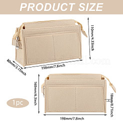 Inserto organizador de monedero de fieltro rectangular&nbsp;DIY-CO0001-11A-01