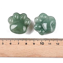 Figuras con estampado de pata de gato de aventurina verde natural&nbsp;DJEW-N003-03H