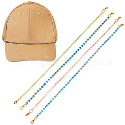 4 шт. 4 цвета латунная эмалированная цепочка для изготовления браслета AJEW-TA00033