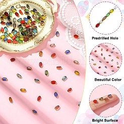 100 pz 10 colori perline di vetro trasparente&nbsp;GLAA-CJ0002-77