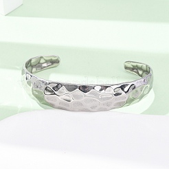 Браслеты-манжеты из хирургической нержавеющей стали 316&nbsp;BJEW-C142-04P