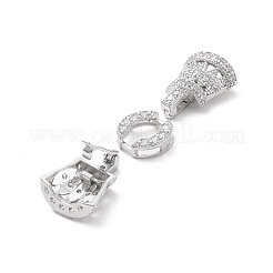 Экологически чистые стойки с покрытием из латуни микро проложить прозрачные фианиты ремешок для часов застежки ZIRC-F843-28P