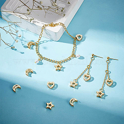 12 шт. 3 стильных латунных подвески-слайдеры KK-BC0008-72