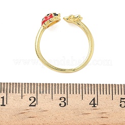 Латунные эмалевые манжеты для женщин RJEW-F196-02A-G