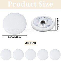 30 шт. пуговицы из искусственной кожи с 1 отверстиями на ножке&nbsp;BUTT-CL0001-01B-02