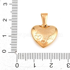 Pendentifs en acier inoxydable 304 pour la Saint-Valentin&nbsp;STAS-H265-01A-G
