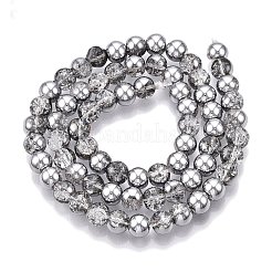 Brins de perles de verre craquelées électrolytiques&nbsp;X-EGLA-N014-6mm-03
