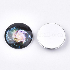 Звездное небо с рисунком стеклянные кабошоны GGLA-N004-25mm-D79