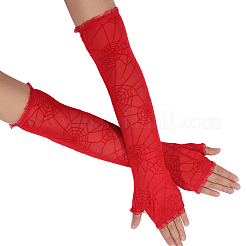 Длинные перчатки без пальцев из полиэстера и спандекса для женщин AJEW-WH20007-89B