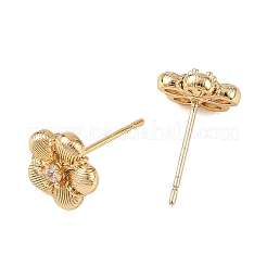 Pendientes de botón de latón con micro circonitas cúbicas de Shegrace&nbsp;XGRQ4N782-711G