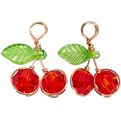 40 шт. подвески из вишневого стекла&nbsp;FIND-BBC0004-45