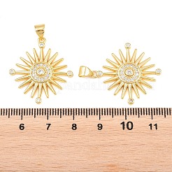Messing micro pave klare zirkonia anhänger&nbsp;KK-D232-18G-02