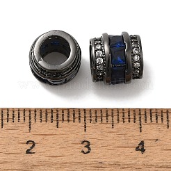 Колонка латунные микро проложить кубического циркония европейских бусы KK-C072-14B