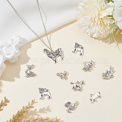 80 шт. 10 стиля подвески из сплава в тибетском стиле&nbsp;TIBEP-AR0001-11