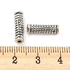 チベット風合金ビーズ  鉛フリー＆カドミウムフリー  コラム  アンティークシルバー  14x4mm  穴：1.6mm  約1204個/1000g&nbsp;PALLOY-F307-11AS