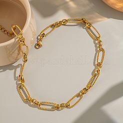 Женские ожерелья из полированной овальной цепи из нержавеющей стали 304&nbsp;DS9508