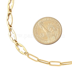 Ожерелья из полой цепочки с поперечными звеньями из нержавеющей стали 304 и цепочки-скрепки из нержавеющей стали 304 для женщин&nbsp;NJEW-JN05548-02