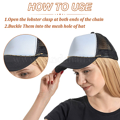 4 шт. 4 стиля латунной цепи для бейсболки&nbsp;AJEW-GO00043