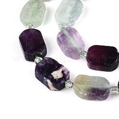 Природных красочные флюорита бисер нитей&nbsp;G-C098-A35-01