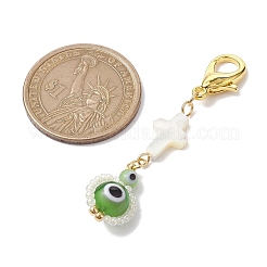 Украшения с подвесками лэмпворк и стеклянными бусинами HJEW-MZ00041