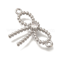 Покрытие стойки латунь проложить прозрачный кубический цирконий бант соединитель подвески KK-I716-29P