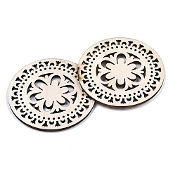Grands pendentifs en bois naturel non teint&nbsp;WOOD-N007-026