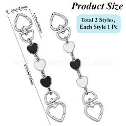 2 шт. 2-цветные эмалевые удлинители для ремешков&nbsp;PURS-BBC0001-02