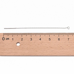 Фурнитура для сережек-гвоздиков из стерлингового серебра с родиевым покрытием STER-E051-B-01P