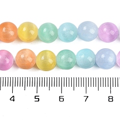 Fili di perline di selenite naturale color macaron&nbsp;X-G-F780-A01-02