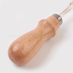 手作りレザークラフト  革の端  面取り革  カットスカイビング  トリミングツール  ステンレス鋼色  17x3.3cm&nbsp;TOOL-WH0048-02