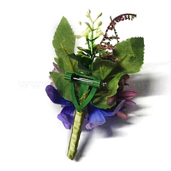 Blumenbrosche aus Kunstseide&nbsp;JEWB-WH0023-36