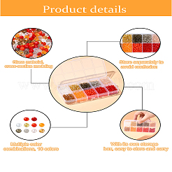 1300шт 10 вида стеклянных бусин GLAA-YW0003-46