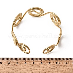 Браслеты-манжеты из нержавеющей стали 304 для женщин&nbsp;BJEW-Z150-01G-01